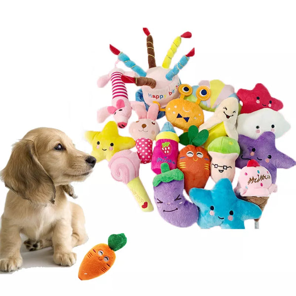 Puppy Dog Toys Cute Plush Stuffed Squeaky Lovely Products Pet Small Dog Tugging Chew Quack Sound Toy Peluche Puppy Accessories