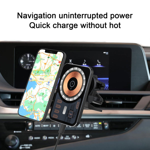 Magnetic Car Charger For iPhone 14 14Plus 14Pro Max Macsafe Charging Cradle Car Air Vent Holder For Magsafe iPhone 12 13Pro Max