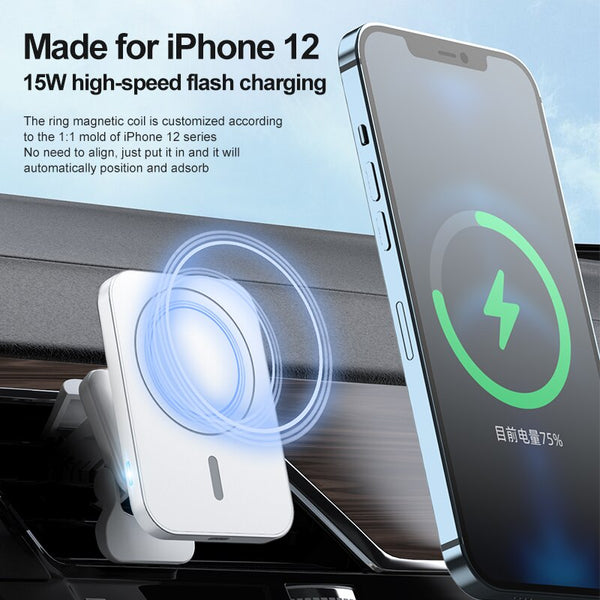 Magnetic Car Charger Stand For iPhone 14 12 13Pro Macsafe Charging Cradle Car Air Vent Holder For Magsafe iPhone 14Pro 14Plus