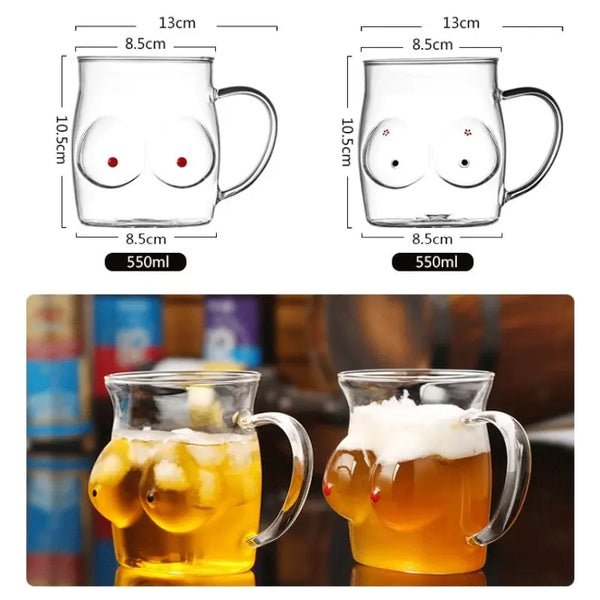 Creative Body Shape Glass Cup Whiskey Glasses Wine Shot Glass Cup Sexy Lady  Body Shape Chest Beer Cup for Vodka Whiskey Beer
