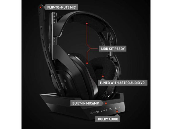ASTRO Gaming A50 Wireless headset + Base Station for PS5, PS4 and PC - Black/Silver MerchMixer