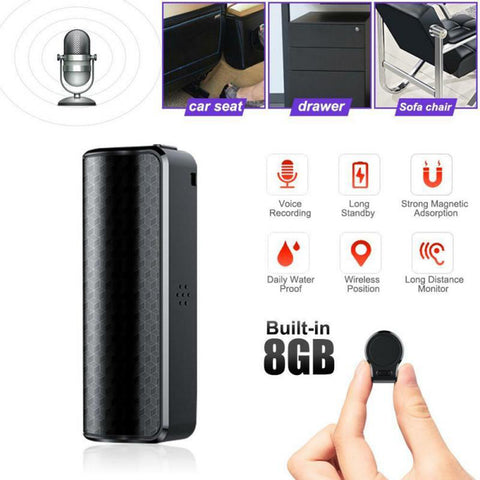 Mini Q70 8gb Digital Voice Recorder Wav 192kpbs Rechargeable Voice Recorder Mp3 Player Professional Noise Reduction black ZopiStyle