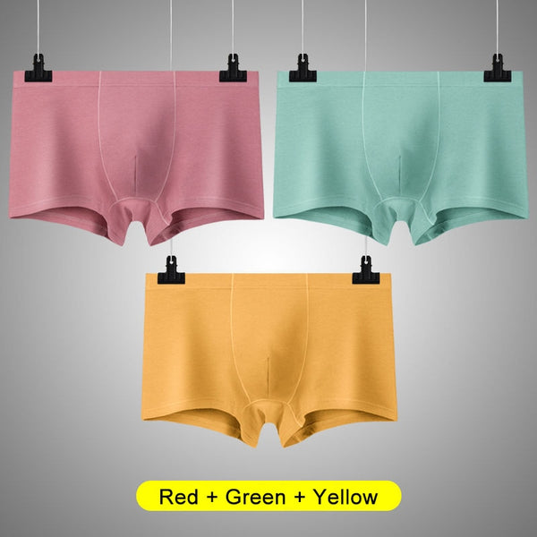 3pcs Youpin Mijia Men's Underwear Man Cotton Antibacterial Boxer Shorts Panties Solid Breathable Boy Underpants Family Calecon ZopiStyle