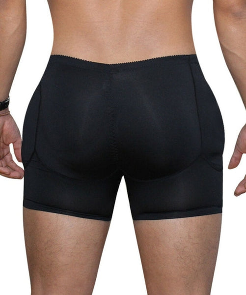 2020 New Hot Fashion Mens Black Padded Butt Enhancer Booty Booster Molded Boyshort Underwear Boxer S-3XL боди женское ZopiStyle