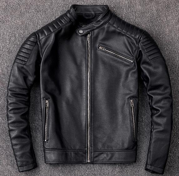 Free shipping,Brand cowhide clothing,men&#39;s genuine leather clothes,vintage motor biker jacket.leather coat,Chaqueta de cuero ZopiStyle