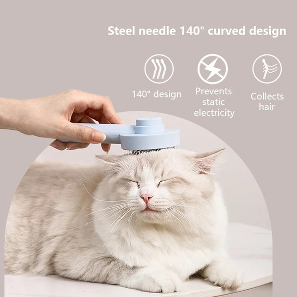 Pet Cat Brush Pet Self Cleaning Slicker Brush for Cats Dogs Hair Removal Comb Automatic Hair Brush Trimmer Pet Grooming Tool ZopiStyle