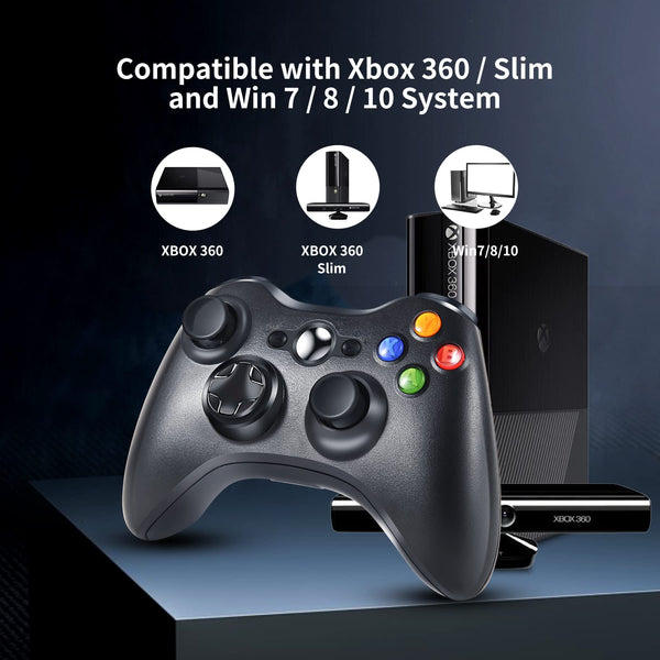 Wireless Controller Compatible for Xbox 360,2.4GHZ Game Controller Gamepad Joystick for Xbox &amp; Slim 360 PC Windows 7,8,10 gift ZopiStyle