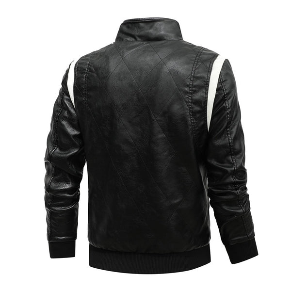 2021 New Spring Leather Men&#39;s Jacket Removable Hoodied Scorpion Embroidery Motorcycle Jacket Men Slim Fit Leather Mens Jackets ZopiStyle