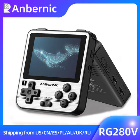 ANBERNIC RG280V Retro Games 16G/64G-5000 Games 2.8Inch IPS Screen Retro Portable Mini Handheld Game Console Children&#39;s Gift 280V ZopiStyle