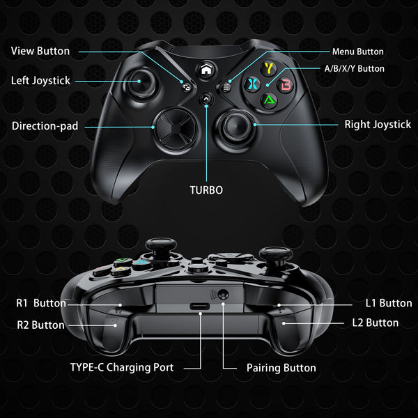 Wireless Gamepad Replacement for Xbox One Controller, Compatible with Xbox One X/S, WIFi Joystick with Dual Vibration and 6 Axis ZopiStyle