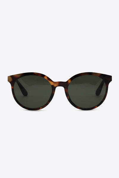 Tortoiseshell Round Polycarbonate Sunglasses Trendsi