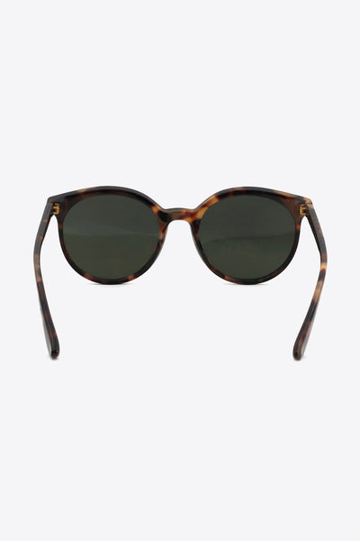 Tortoiseshell Round Polycarbonate Sunglasses Trendsi