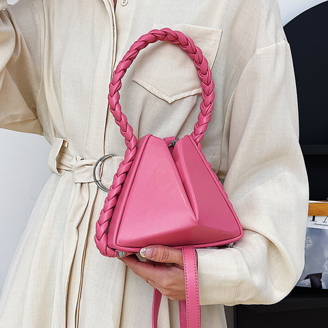 Rope Handle 2022 Luxury Women New Fashion Brand Designer Triangle Handbag Ladies Shoulder Crossbody Sling Bag Cute Totes ZopiStyle