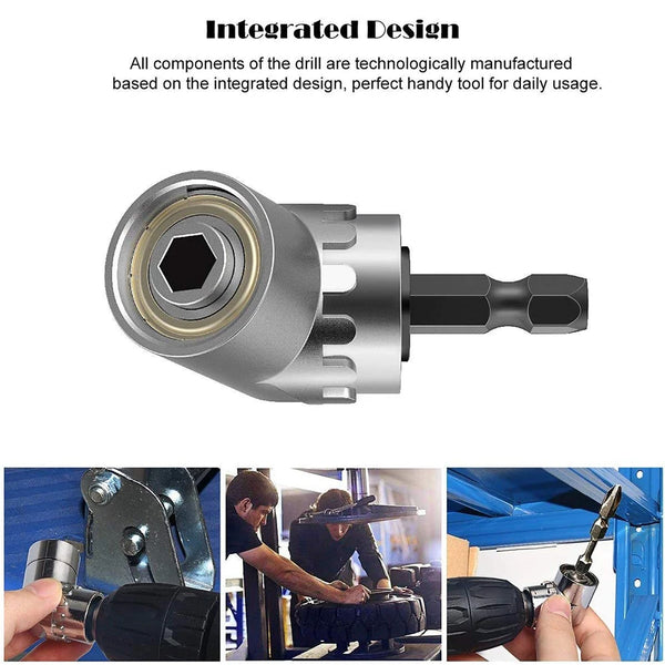 105 Degree Angle Screwdriver Socket Holder Adapter Adjustable Drill Bit 360 Degree Rotation Extension Rod Power Tool Accessories
