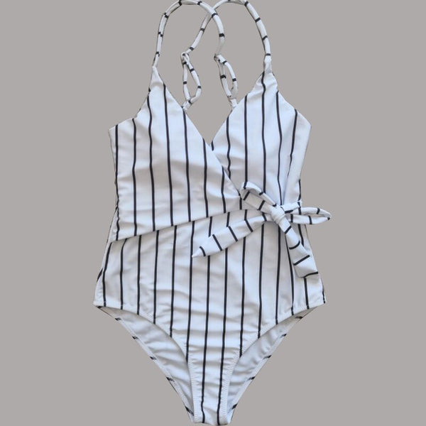 2023 Sexy Stripes Swimwear Women Backless One Piece Swimsuit Badpak Monokini Bikini Maio Biquini Traje De Bano Mujer Trikini