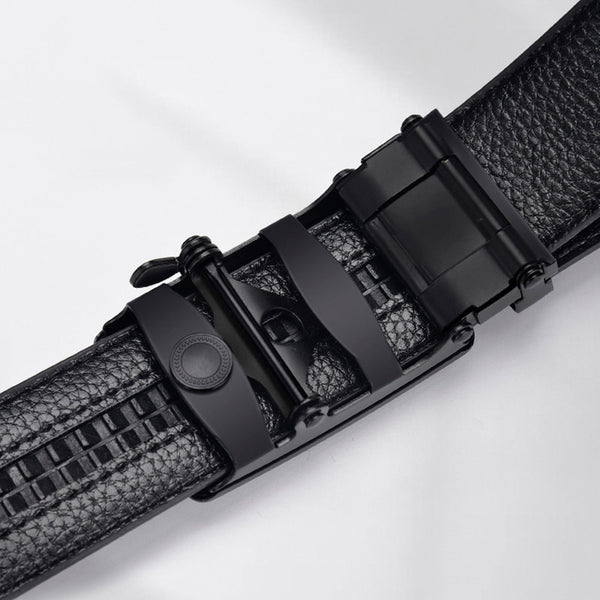 Belt men&#39;s leather automatic buckle business casual High-quality crocodile pattern leather belt with automatic dropshipping