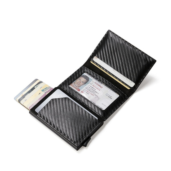 New Carbon Fiber For Apple Airtag Wallets Men Business ID Credit Card Holder RFID Slim Purses Anti-theft Protect Airtag Wallet