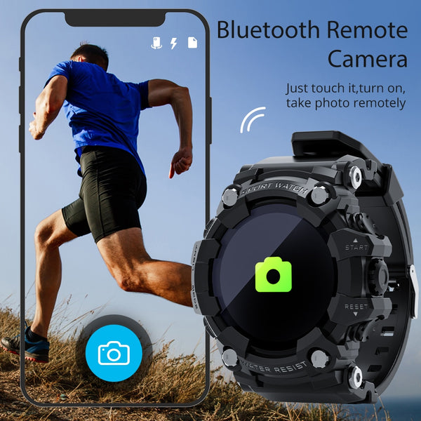 LOKMAT ATTACK Full Touch Screen Fitness Tracker Smart Watch Men Heart Rate Monitor Blood Pressure Smartwatch For Android iOS