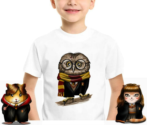 2 To 12 Years Toddler Boys T Shirt Harry Owl Animal Children Kids Shorts Baby Boys Girls Tops Tees T Shirt