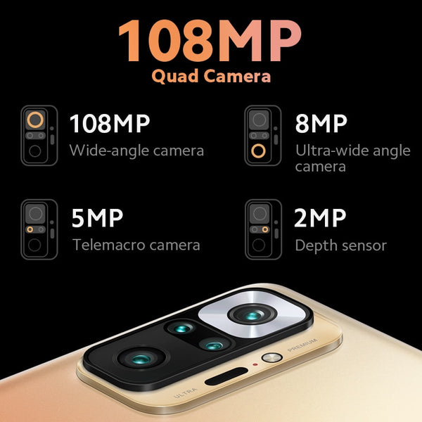 [World Premiere In Stock] Global Version Xiaomi Redmi Note 10 Pro Smartphone 108MP Camera Snapdragon 732G 120Hz AMOLED Display