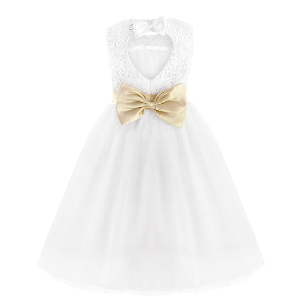 2020 Brand New Flower Girl Dresses White/Ivory Real Party Pageant Communion Dress Little Girls Kids/Children Dress for Wedding