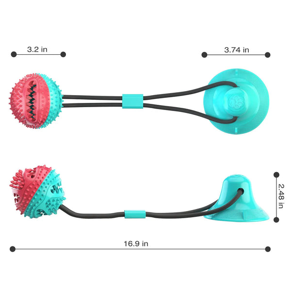 Toys For Dog Slow Feeder Silicon Suction Cup Tug Interactive Dog Ball Toys Pet Cat Chew Bite Tooth Cleaning Toothbrush Pet Toys