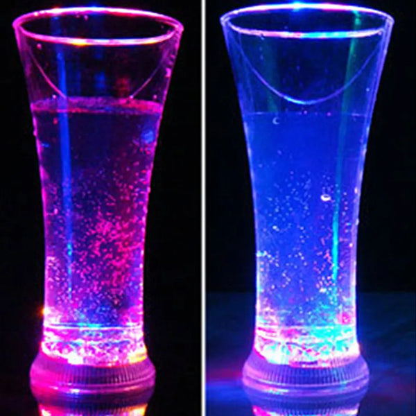 500ml Colorful Light Up Cup Glow Dark Cup Adult Party Favor Shot Glasses Wine Glass LED One Cup Party KTV Concert Bar Cheer