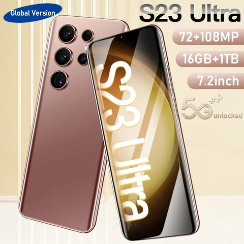 New s23 ultra smartphone 5g smartphone original phone unlocked mobile phone android 6800mAh 16G+1TB Cell phone 7.2inch HD screen