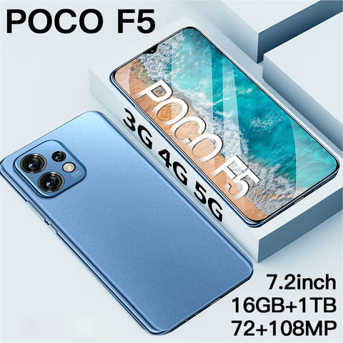 New original Poco F5 smartphone unlocked smartphone phone android 6800mAh cell phone 7.2inch cellphones 5g original phone mobile