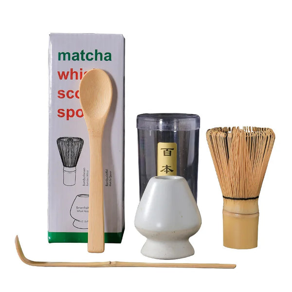 4PCS Maccha blender suit handmade bamboo blender teaspoons agitator support Japanese matcha blender suits japanese tea set