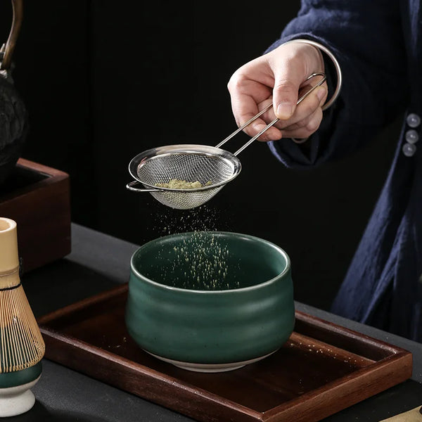 Handmade Home Easy Clean Matcha Tea Set Tool Stand Kit Bowl Whisk Scoop Gift Ceremony Traditional Japanese Accessories W5049