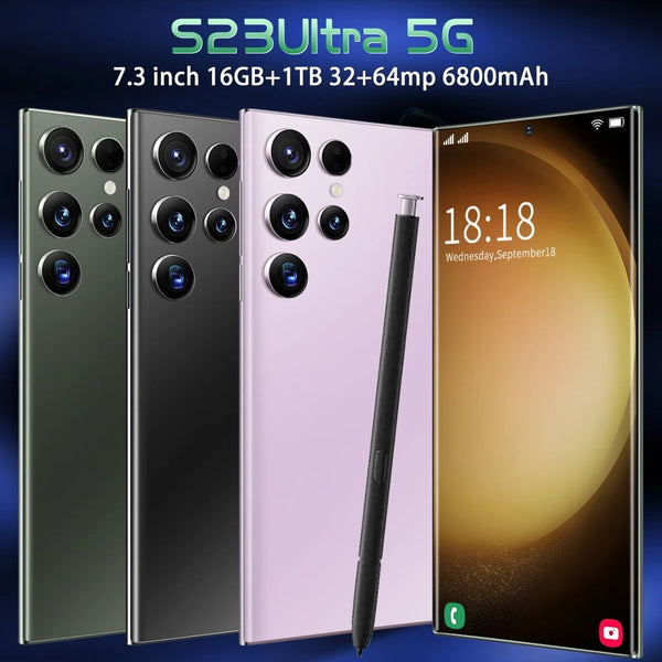 2023 new original s23 ultra 4G 5G smartphone phone 6800mAh smart phone 16G+1TB telefone 7.3inch Camera cell phone Unlocked phone