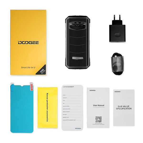 DOOGEE S100 Rugged Phone 6.58" 120Hz Helio G99 Octa Core 108M Ai Main Camera 12GB +256GB 66W Fast Charging 10800mAh Phone
