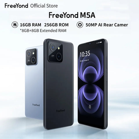 FreeYond 2023 New Phone M5A 256GB ROM 8GB RAM 50MP Cellphone 6.6" Display Android 13 Celular Octa Core  5000mAh Fast Charge
