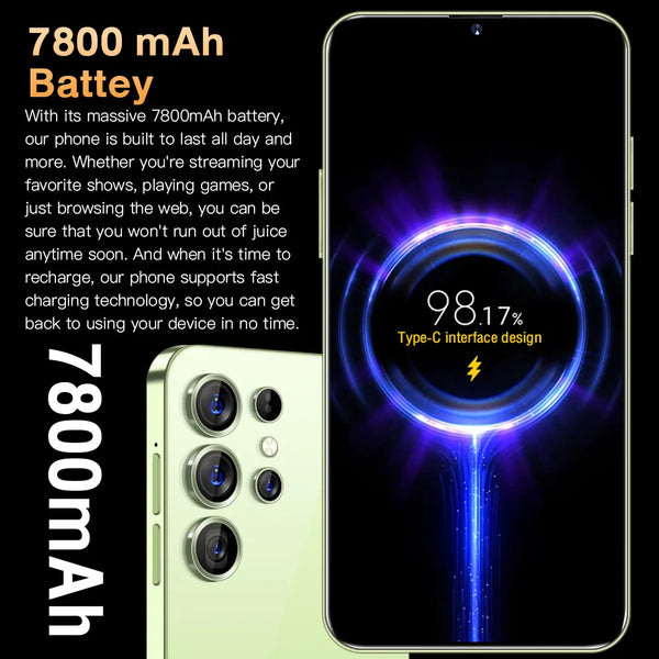 S23 Ultra Smartphone Original 2023 Global Version Android 13 Mobile Phones 16GB+1TB HD 7.3inch Dual SIM Cards 4G 5G Cell Phone