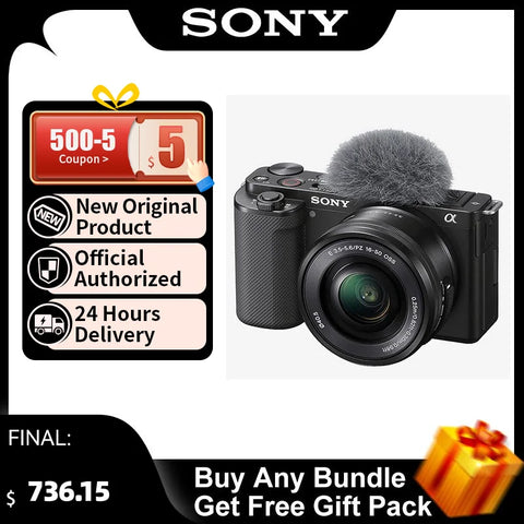 SONY Alpha ZV-E10 ZVE10 APS-C E-Mount Mirrorless Camera Digital Camera With 16-50mm Lens Compact Camera Professional Photography