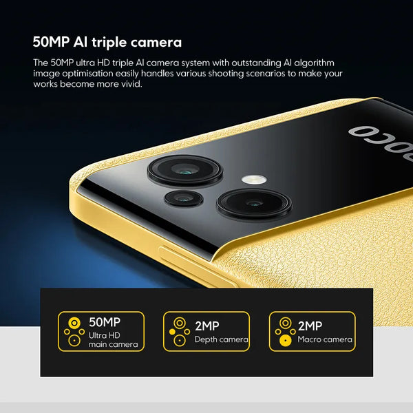 Global Version POCO M5 6GB 128GB 90Hz 6.58" Display Helio G99 Octa Core 50MP Triple Camera NFC 22.5W In-box Charger Mobile Phone