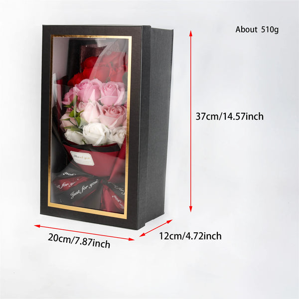18Pcs Rose Soap Bouquet Gift Box,Valentine's Day Gift,Suitable For Parties,Gatherings,Housewarming,Birthdays,Graduation Gifts