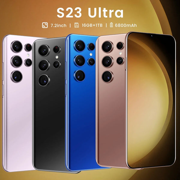 New s23 ultra smartphone 5g smartphone original phone unlocked mobile phone android 6800mAh 16G+1TB Cell phone 7.2inch HD screen
