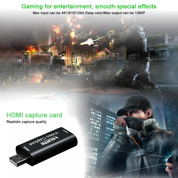 Mini Video Capture Card USB 2.0 HDMI Video Capture Grabber Phone Game Camera Capture Recording Box IOS To HDMI/ Type-C To HDMI Acquisition card + IOS ZopiStyle