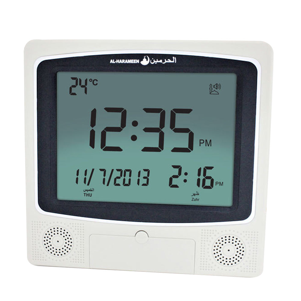Muslim J Clock Arabian Desktop Alarm Clock 4009 Azan Clock Desk Clcok white ZopiStyle