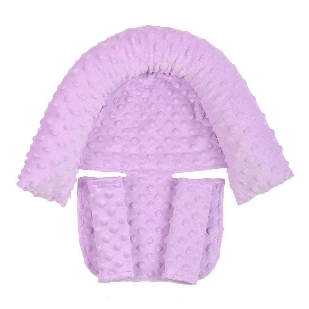 2Pcs/Set Baby Safety Seat Headrest + Safety Belt Cover Set for Infants Light purple ZopiStyle