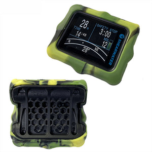 Liquid Silicone Dive  Computer  Watch  Protective  Cover With Elasticity Multi-color Dust-proof Scratch-resistant Anti-shock Protector Shell Camouflage green ZopiStyle