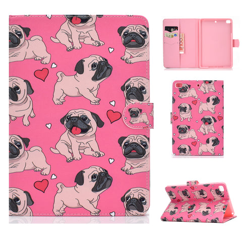 For iPad mini 1/2/3/4/5 Laptop Protective Case Frront Snap Color Painted Smart Stay PU Cover Caring dog ZopiStyle