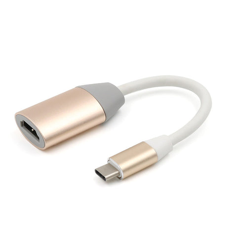 For Apple Mac laptop Type-c to HDMI Video Conversion Cable Type C To HDMI Converter Adapter Cable Gold ZopiStyle