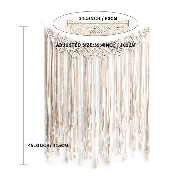 Cotton Thread Weaving Hanging Tapestry for Bohemian Style Wall Wedding Living Room Bedroom Decor 135*115cm ZopiStyle