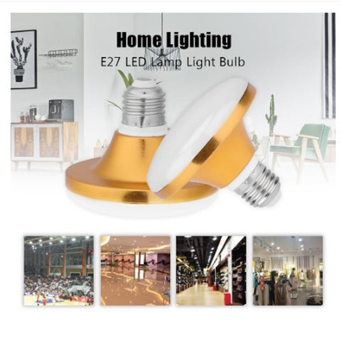 220v E27 60w Energy-saving Led  Light Large Luminous Surface Strong Conductivity Flat Ufo Bulb For Home Office Market Lighting 60w  E27 ZopiStyle