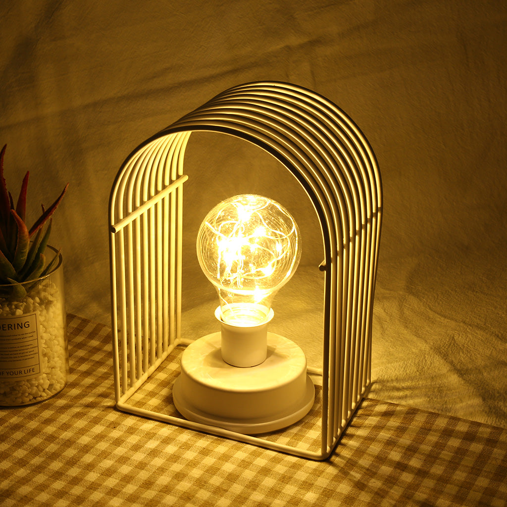 Iron House Shaped Bulb LED Copper Wire Decoration Night Light Room Layout Decoration Warm White ZopiStyle