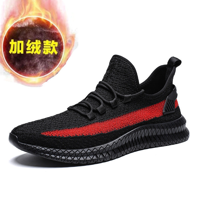 2021 new tide shoes spring flying weave men's shoes one generation breathable sneakers breathable casual running shoes men's shoes ZopiStyle