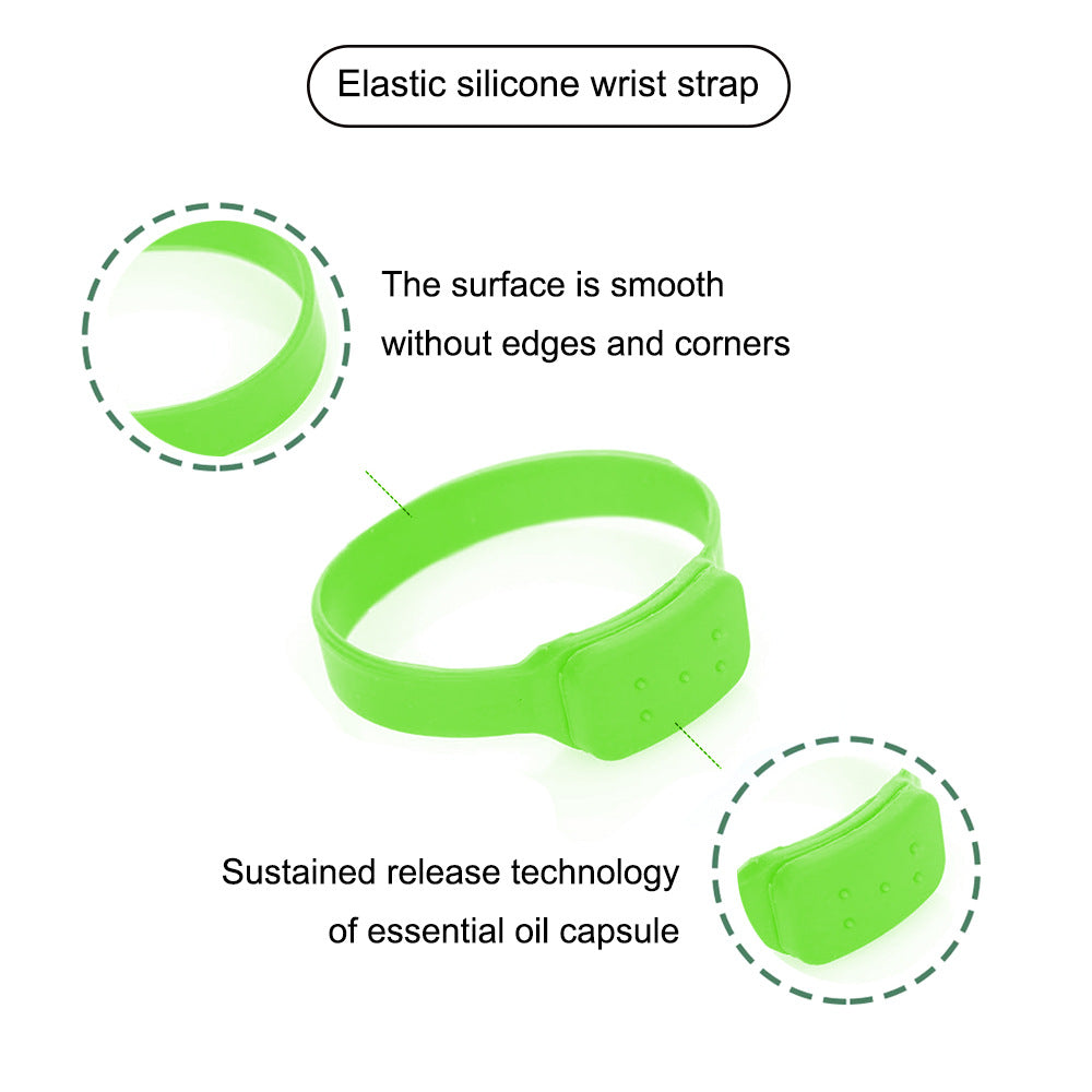 Disinfectant Sanitizer Dispenser Bracelet Sanitizer Bracelet Wristband Hand Sanitizer Dispensing Silicone Bracelet Bracelet green ZopiStyle
